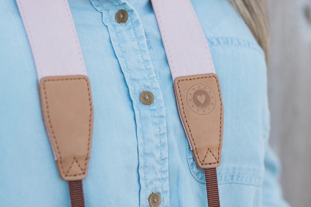 Blushing Denim Camera Strap - Image 3