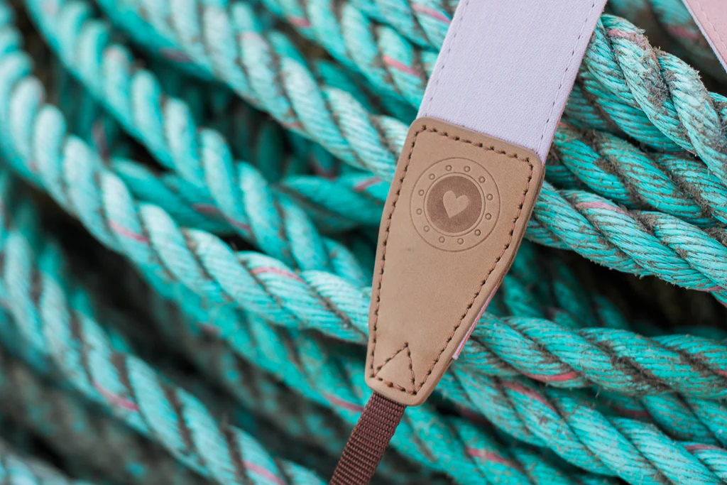 Blushing Denim Camera Strap - Image 4