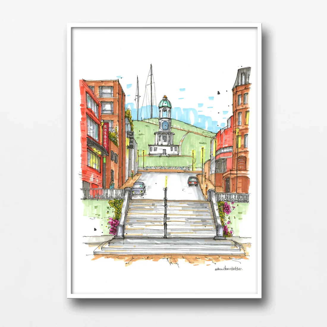 Downtown Sketcher - 8" X 10" Art Print - Image 14