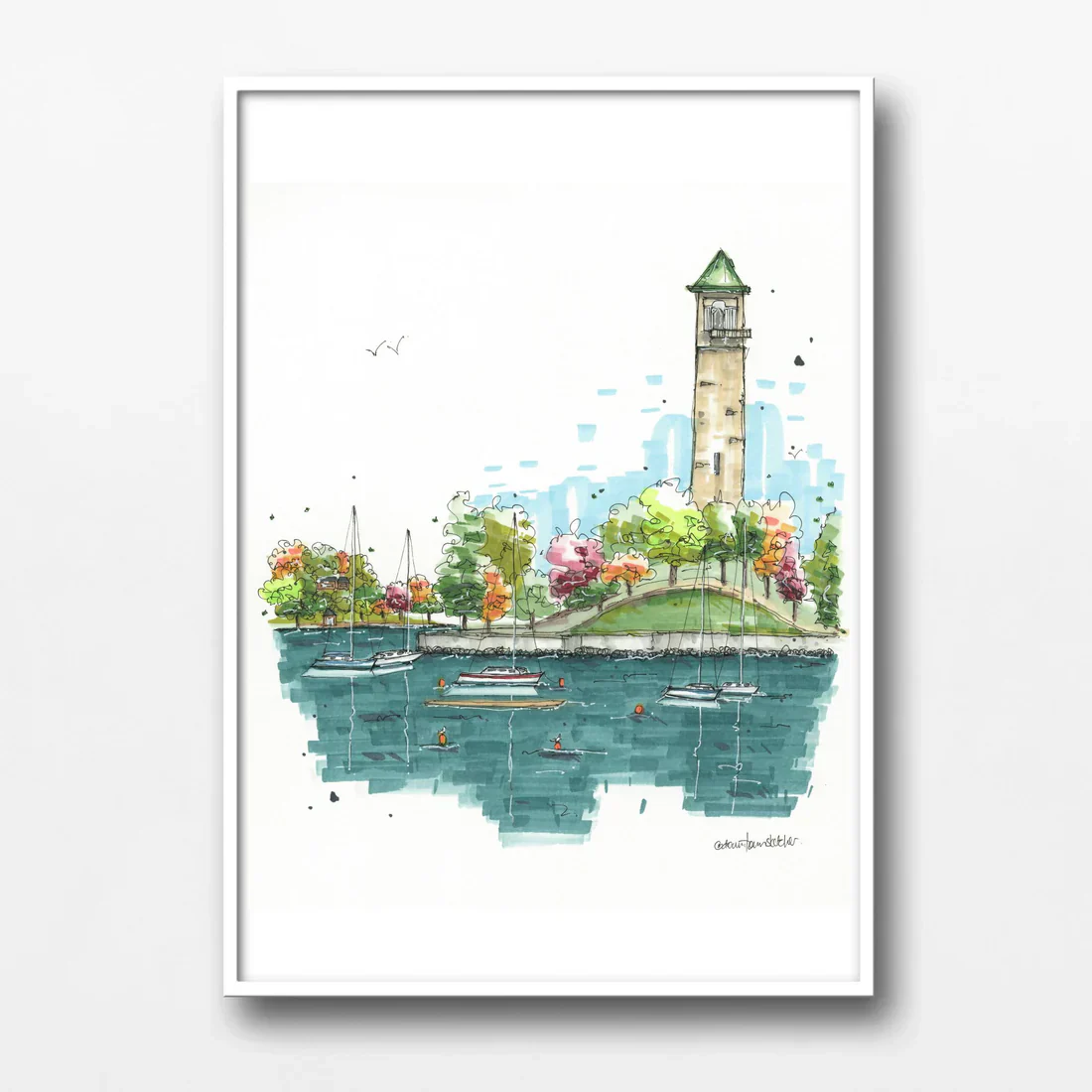 Downtown Sketcher - 8" X 10" Art Print - Image 15