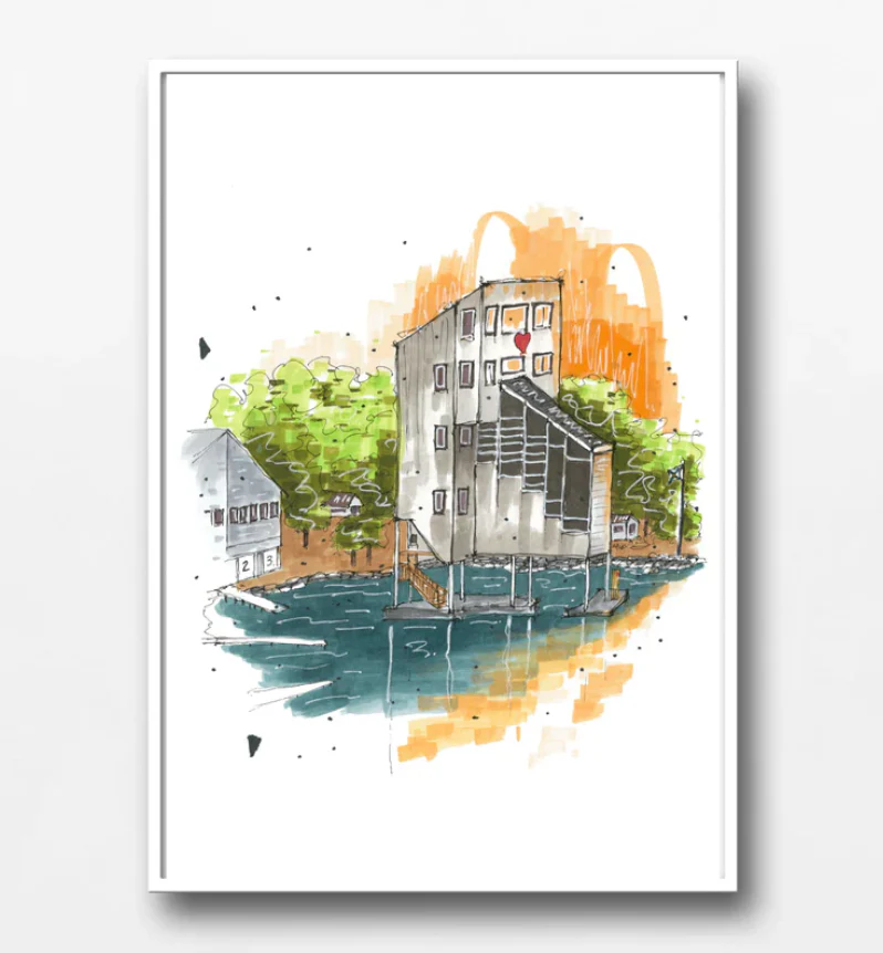 Downtown Sketcher - 8" X 10" Art Print - Image 4