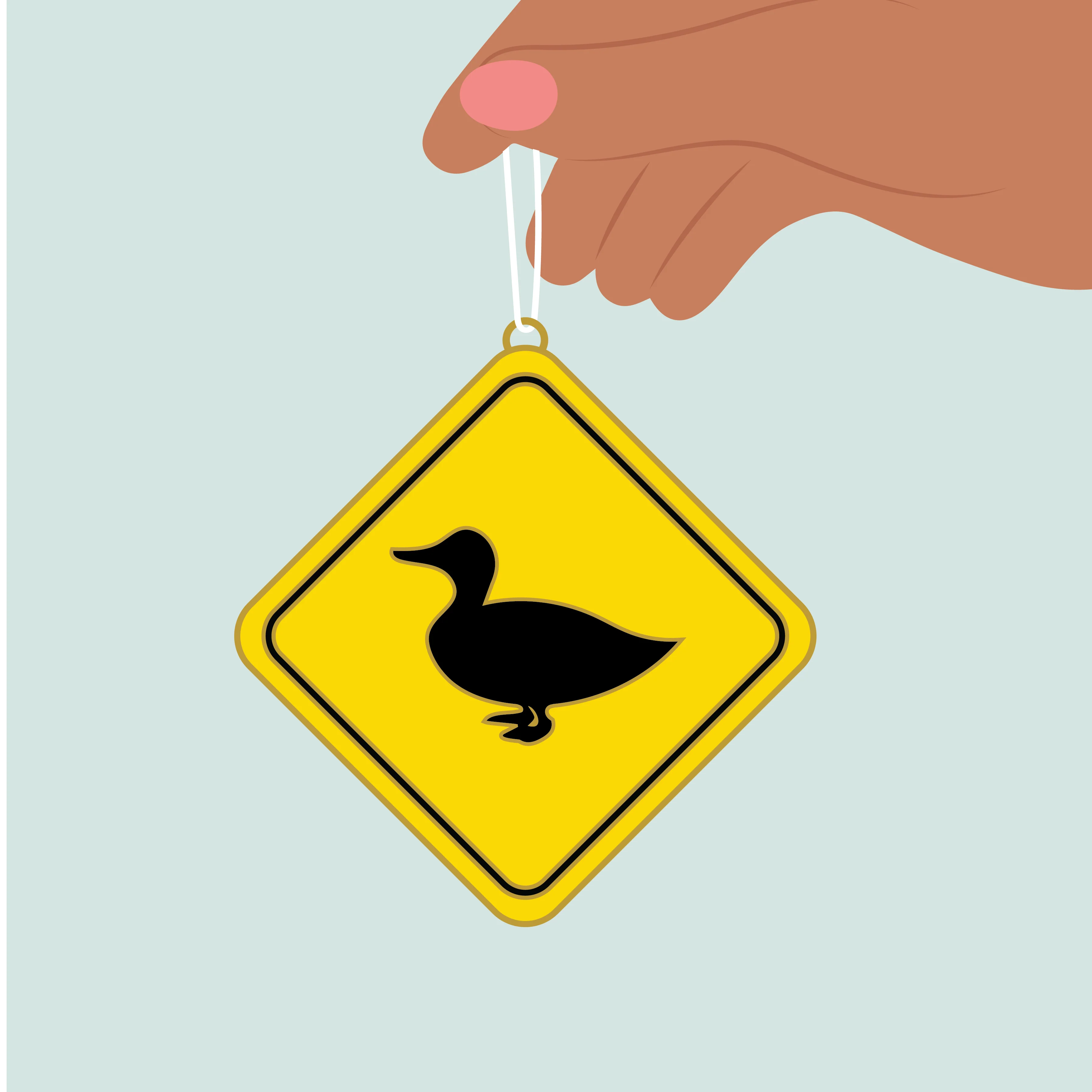 Duck Crossing Keychain/Ornament - Image 3