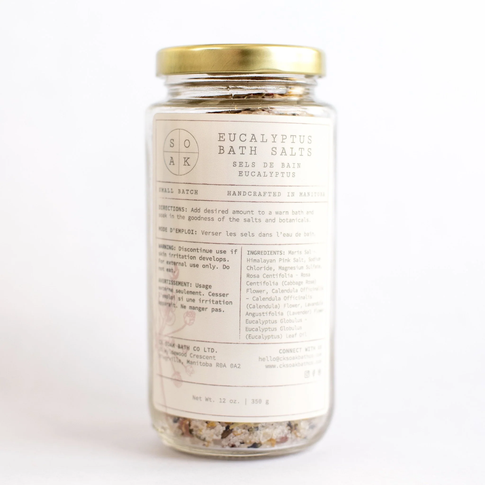 Eucalyptus Bath Salts Jar