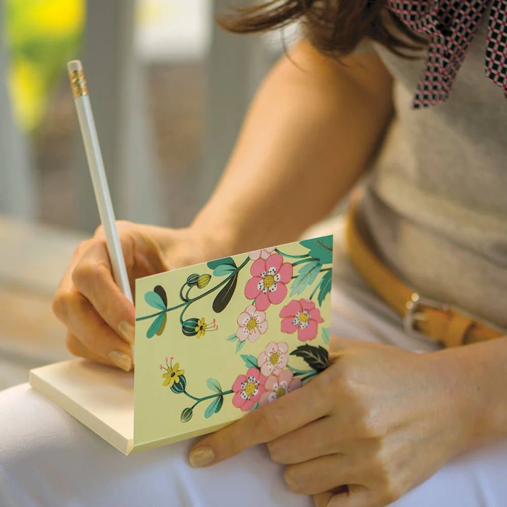 Green Floral Notepad - Image 2
