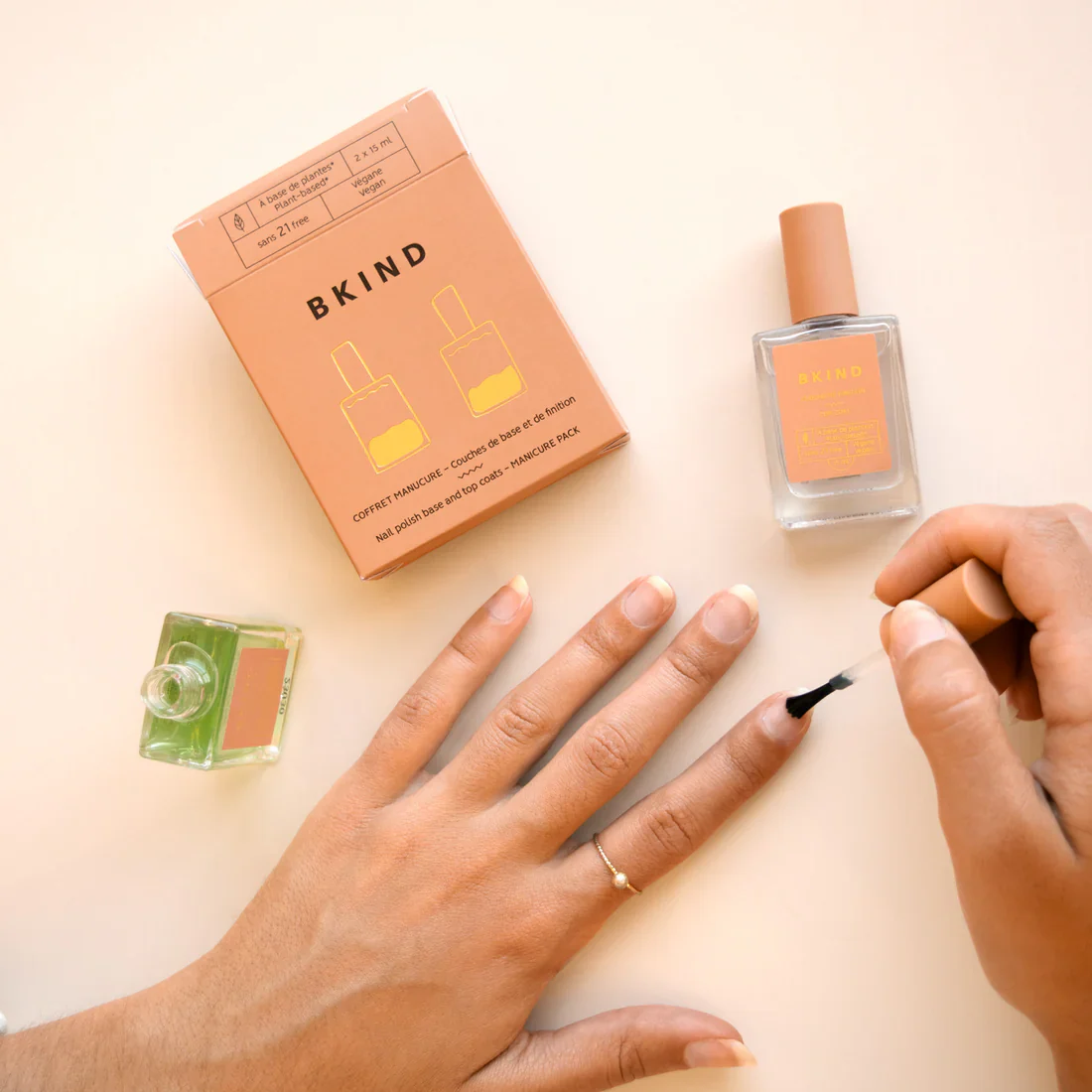 BKIND Manicure Pack - Nail Polish Base and Top Coats - Image 3