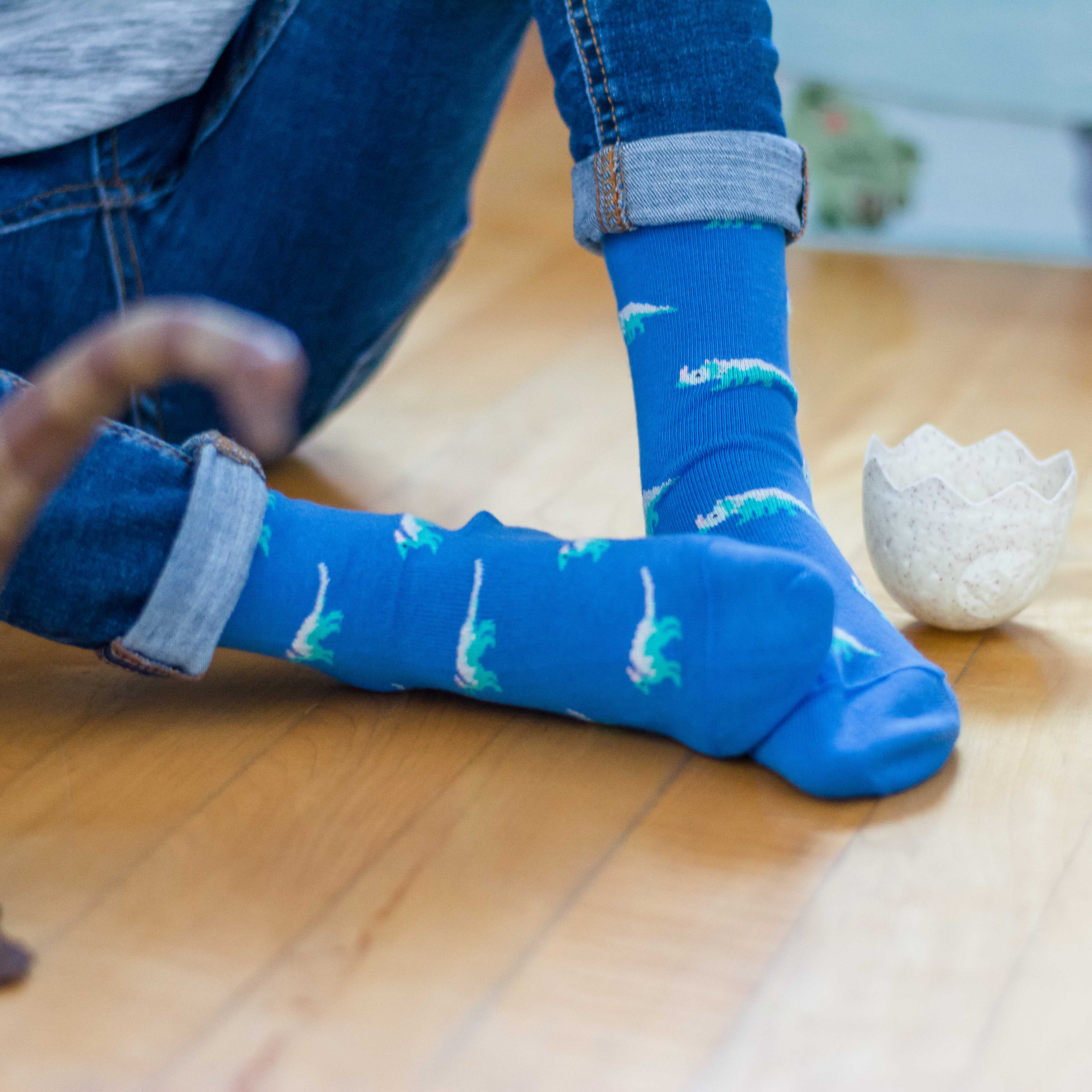 Men’s Volcano & Dinosaur Socks - Image 3