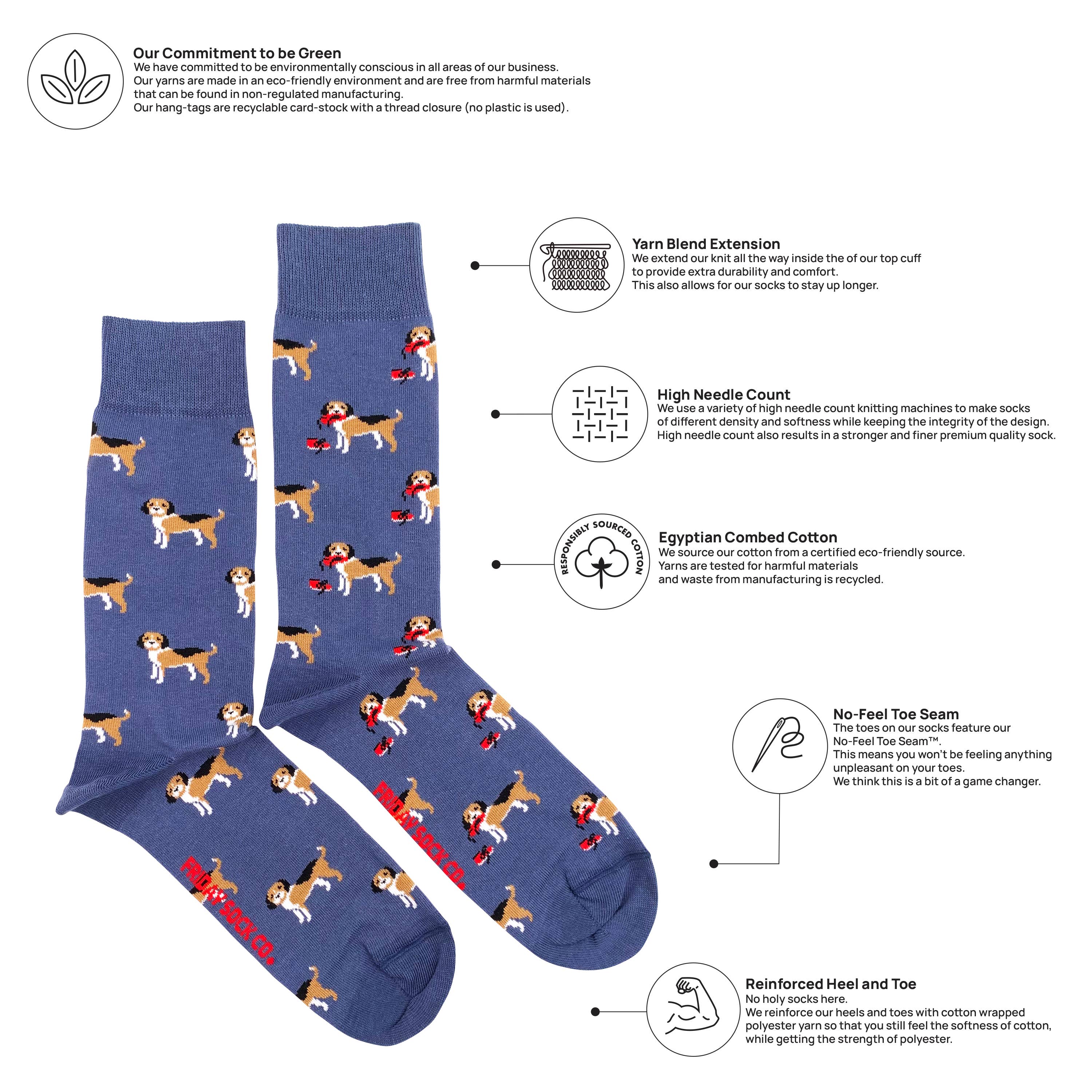 Men's Beagle Mismatched Socks - Image 2