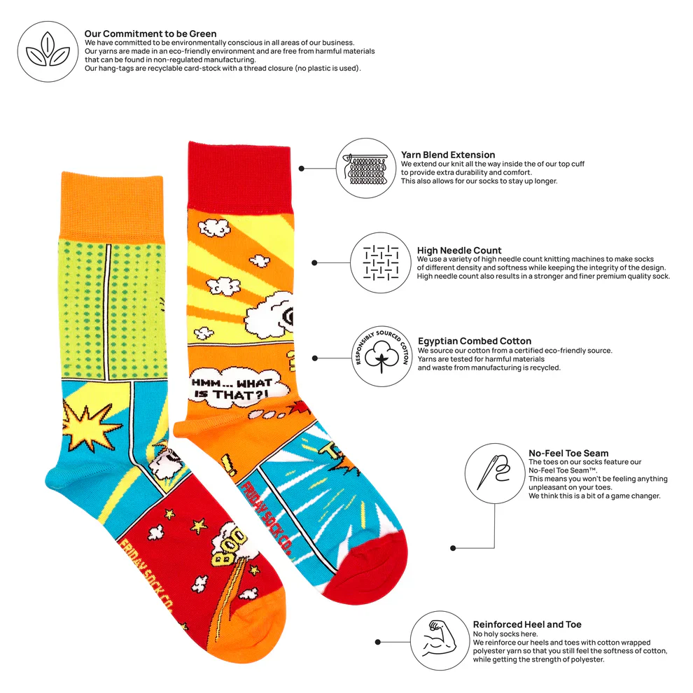 Men's Comic Book Socks - Image 3