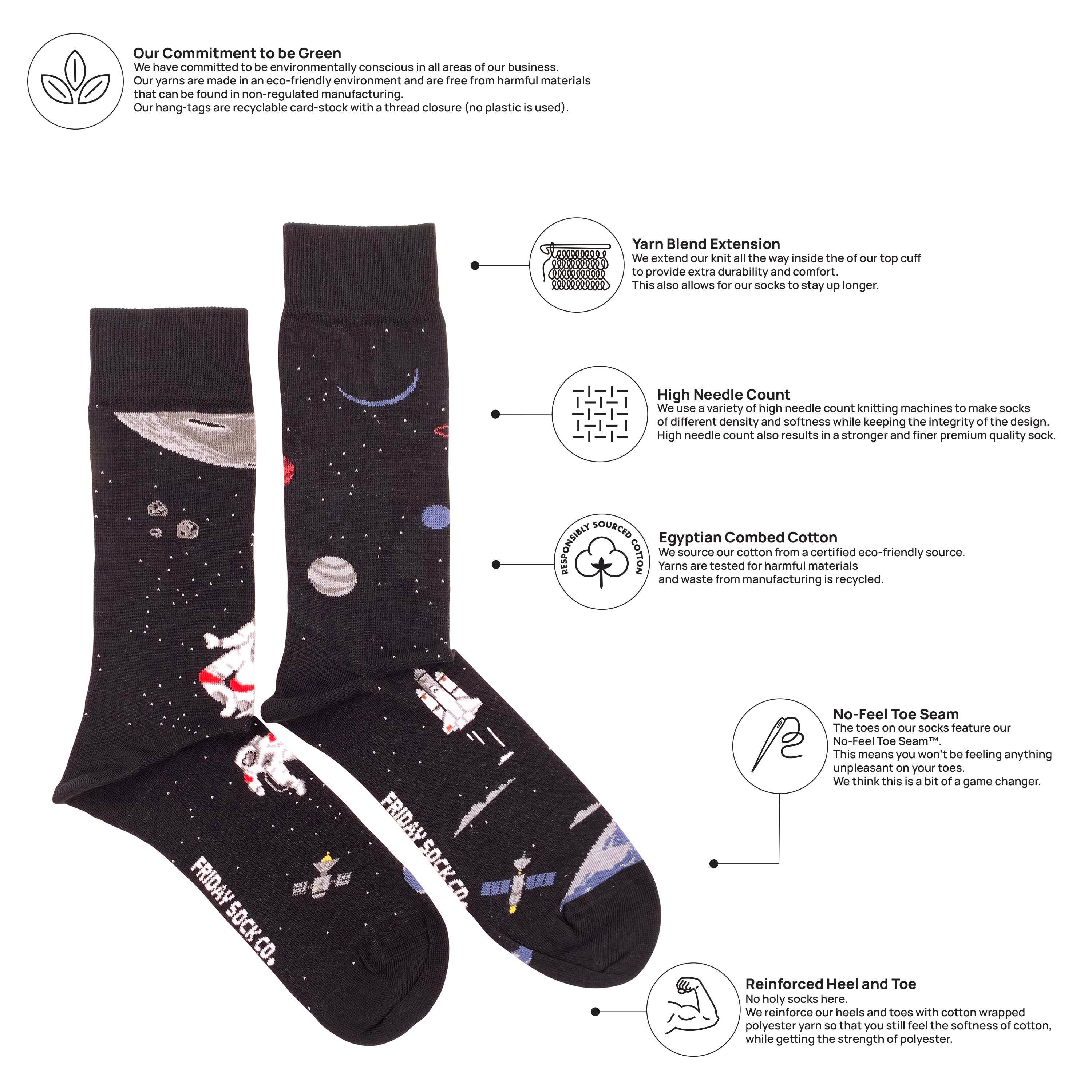 Men's Space Scene Socks - Image 2