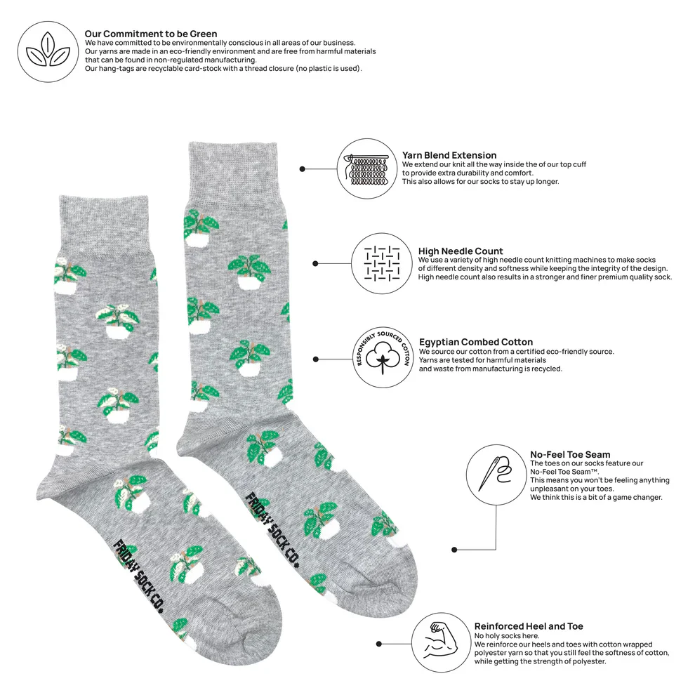Men's Swiss Cheese Plant Socks - Image 2