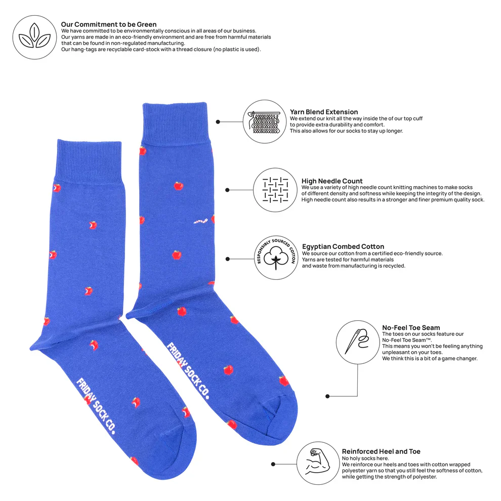 Men's Tiny Apple Socks - Image 3