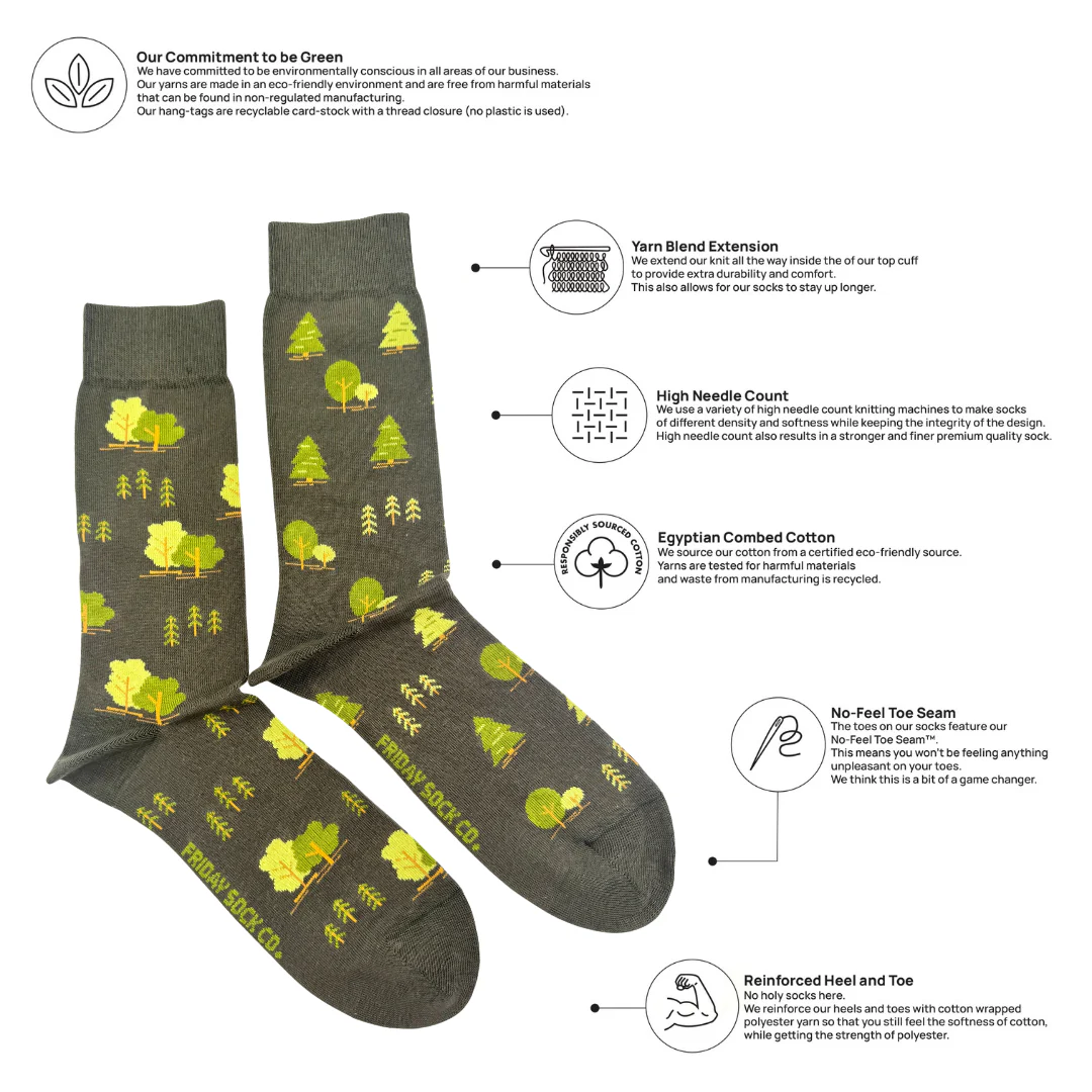 Men's Trees Mismatched Socks - This Did Good - Image 2
