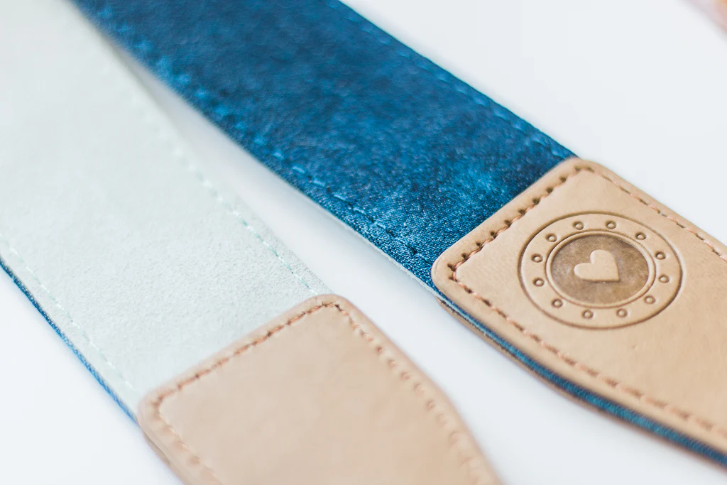 Ocean Waves Denim Camera Strap - Image 2