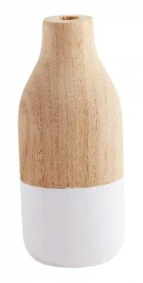 Hand-Painted Paulownia Wood Bud Vase - Image 4