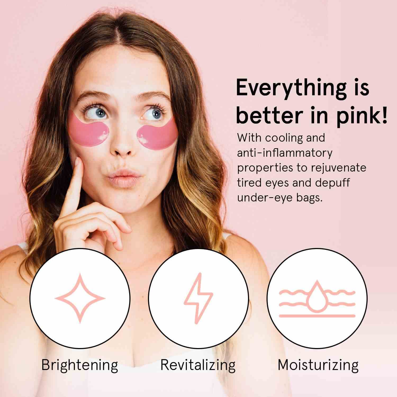 Pink Moisturizing Under Eye Masks (24 pairs) - Image 2
