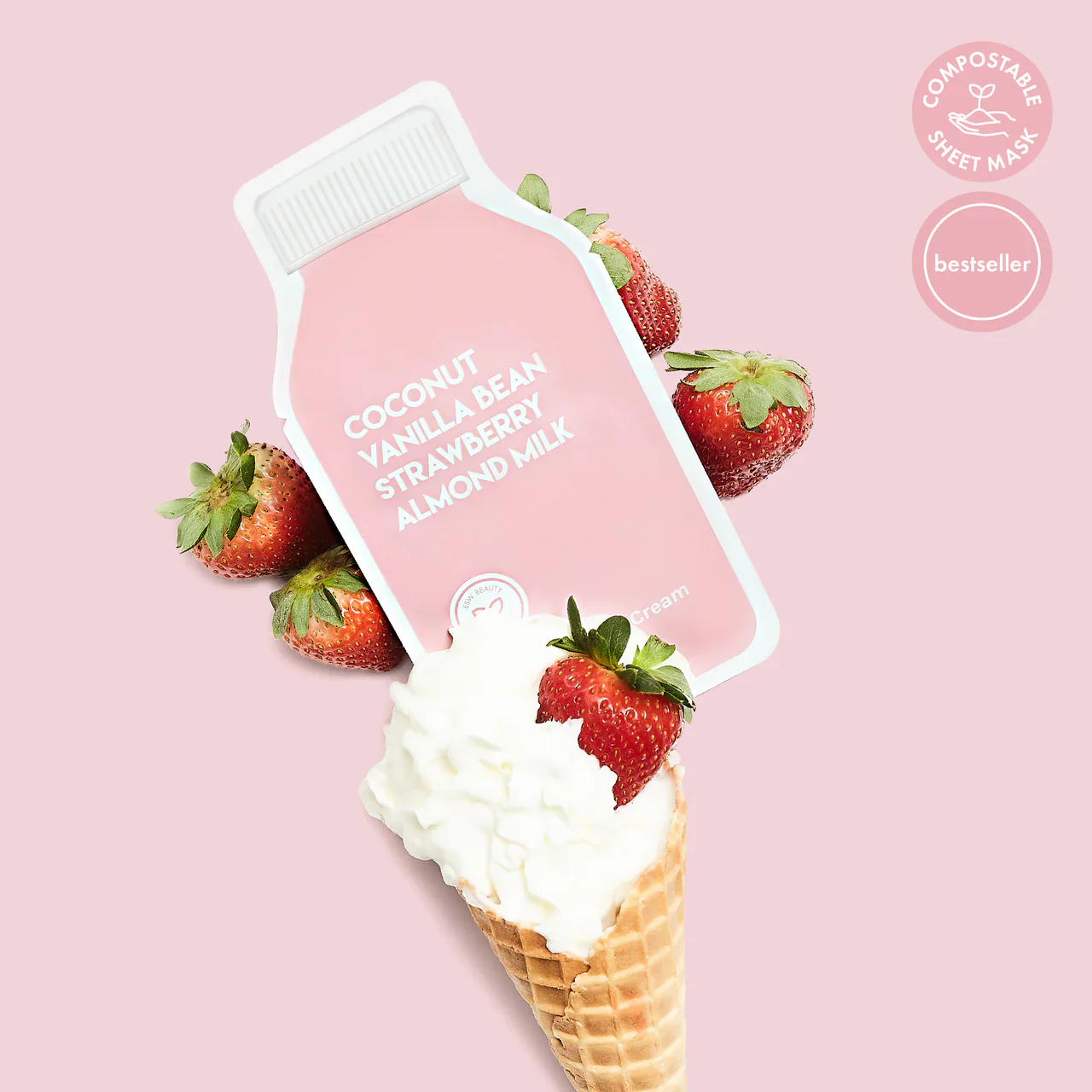 Strawberries and Cream Soothing Sheet Mask - Image 2