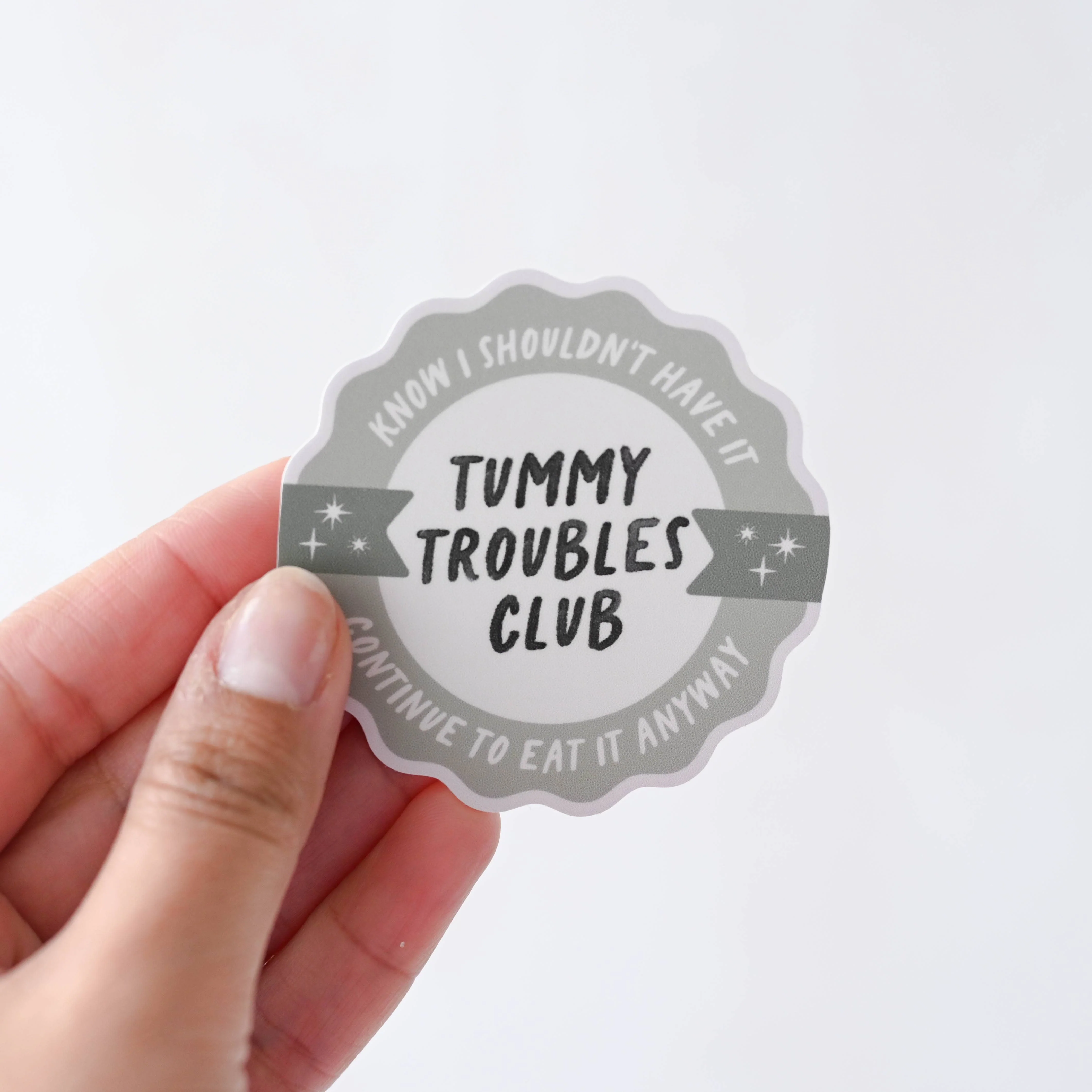 Tummy Troubles Club Vinyl Sticker - Image 2