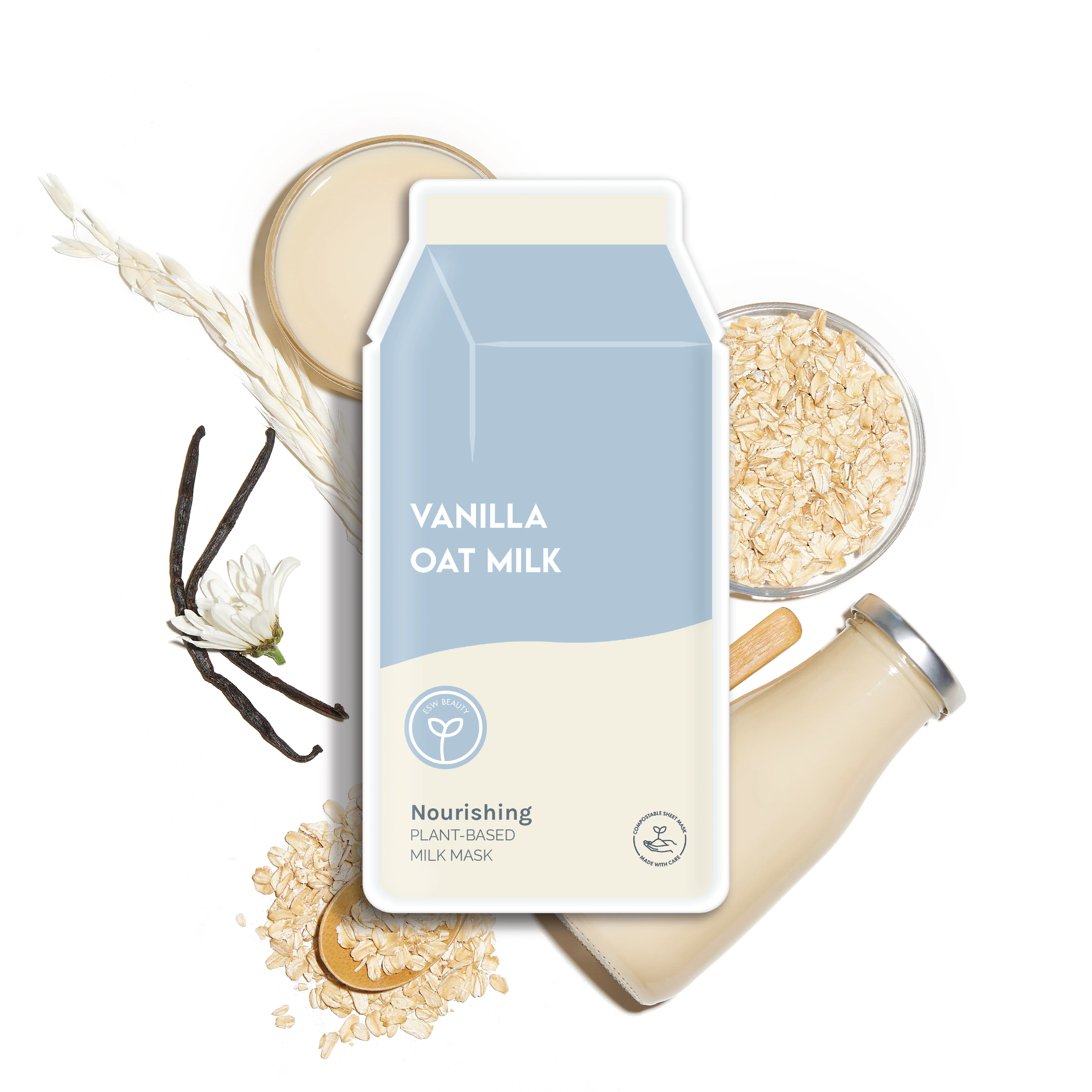 Vanilla Oat Milk Nourishing Plant-Based Milk Sheet Mask - Image 2