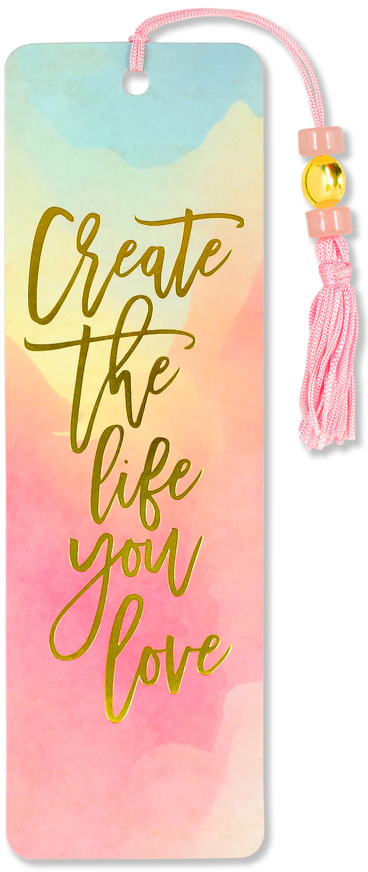 Watercolour Sunset Beaded Bookmark