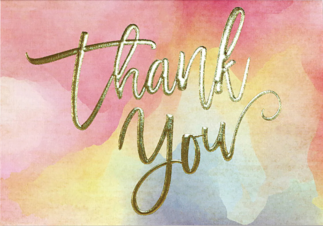 Watercolour Sunset Thank You Notes