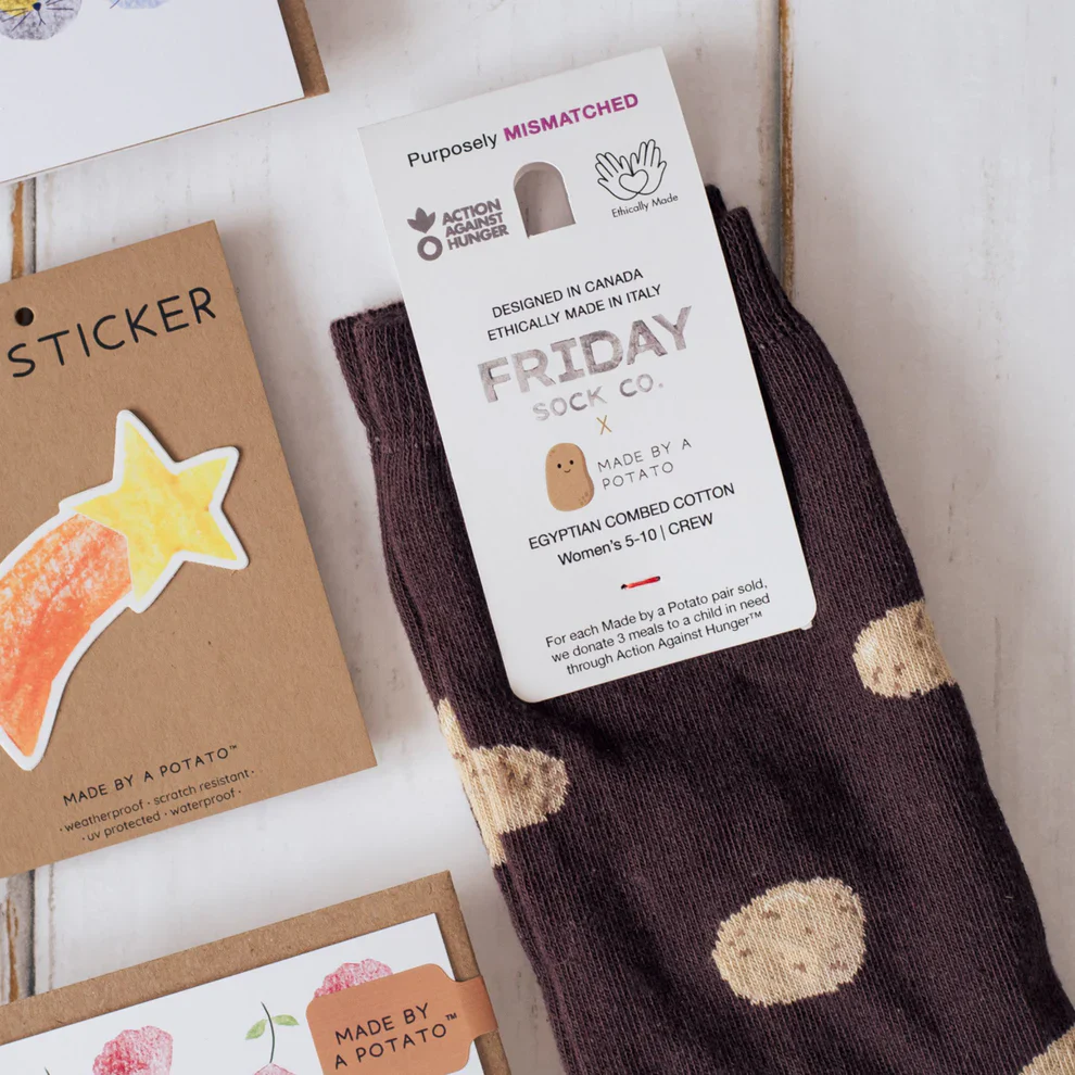Women's Made by a Potato Socks - Image 2