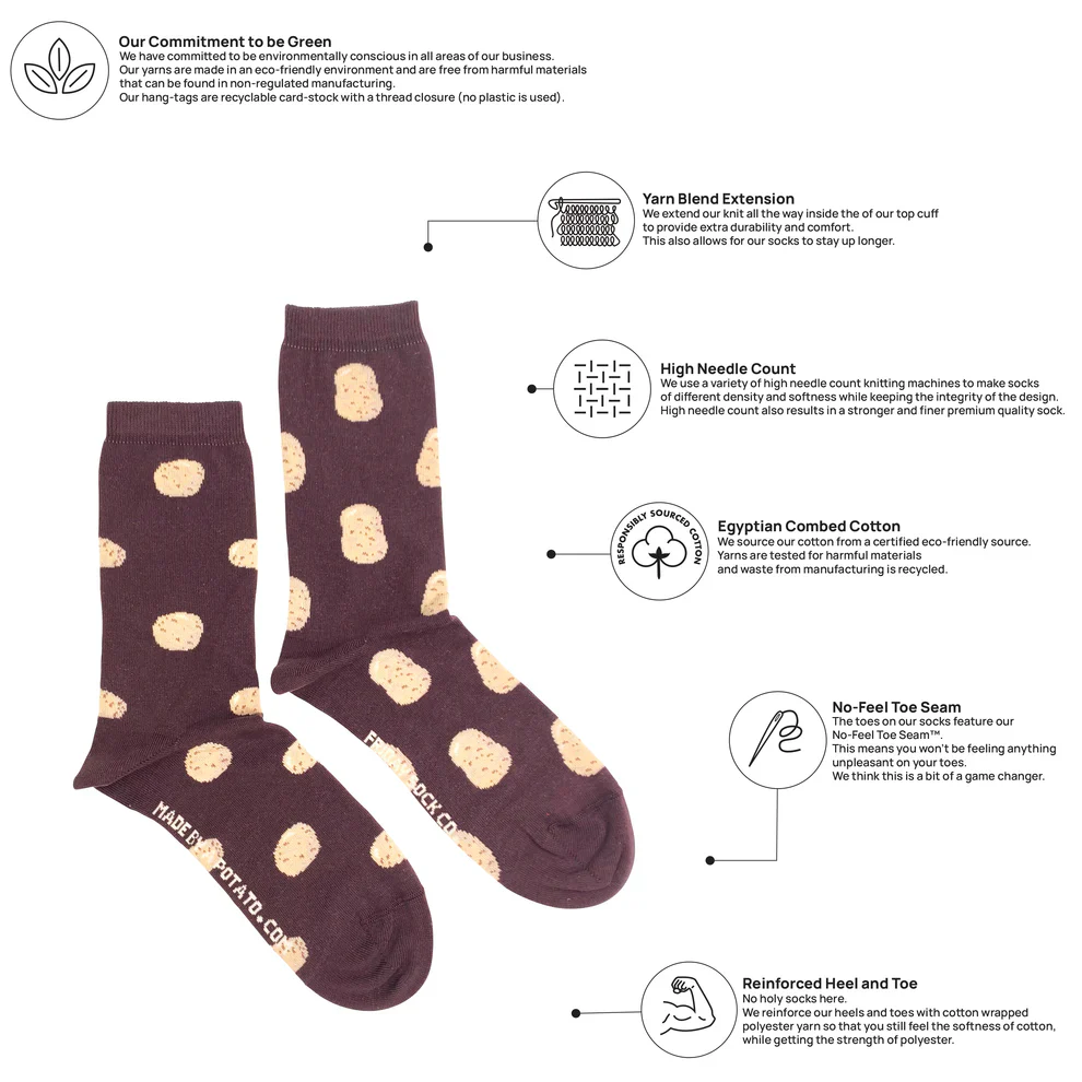 Women's Made by a Potato Socks - Image 3