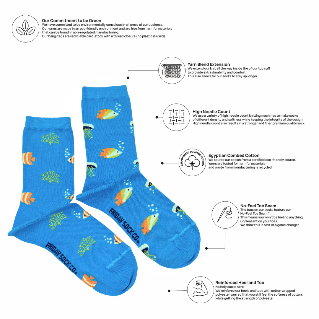 Women's Oceanlife Mismatched Crew Socks - This Did Good - Image 2