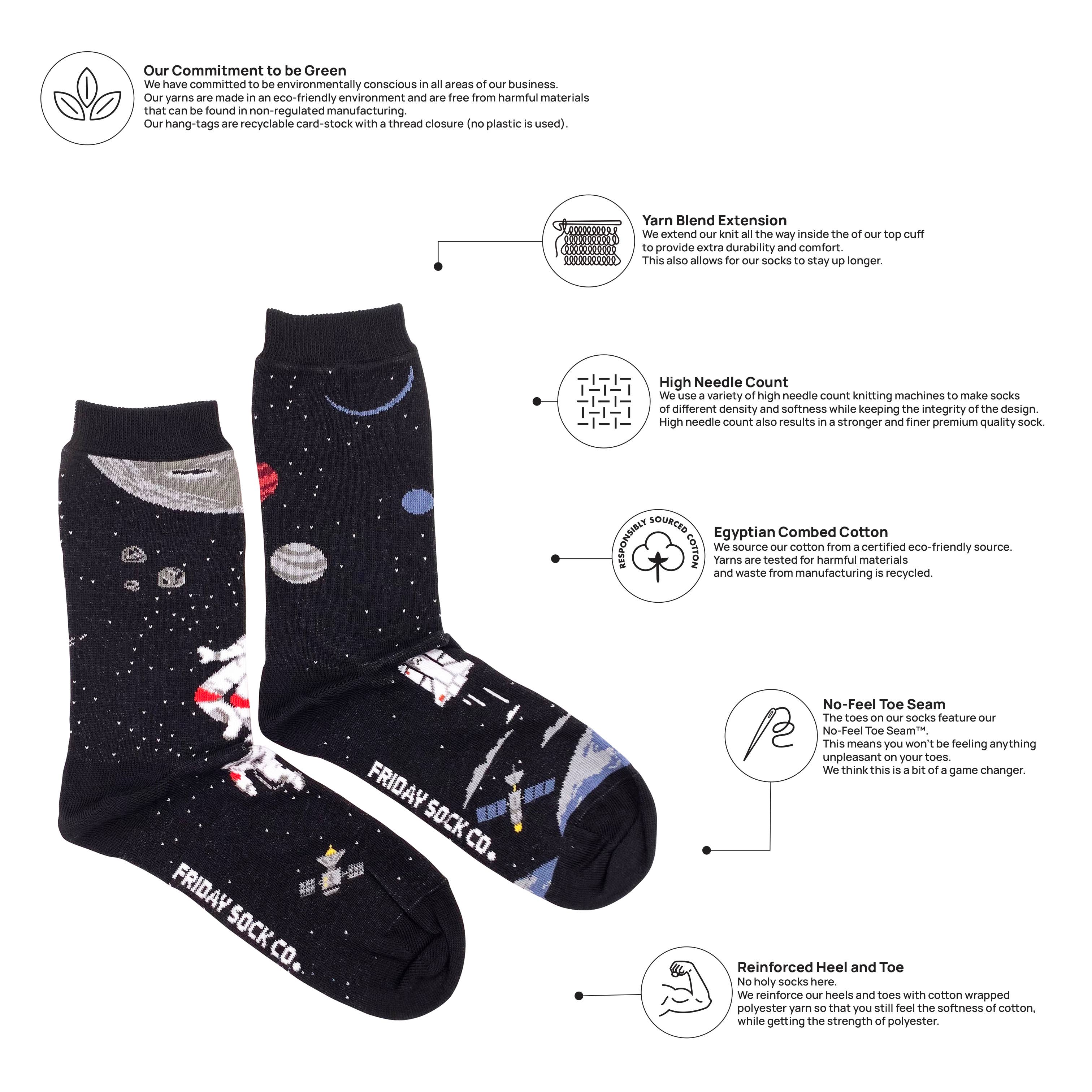 Women's Space Scene Socks - Image 2