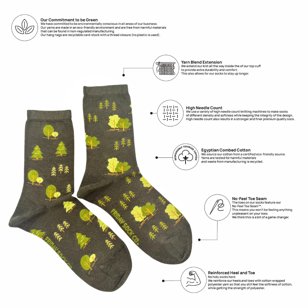 Women's Trees Mismatched Crew Socks - This Did Good - Image 2