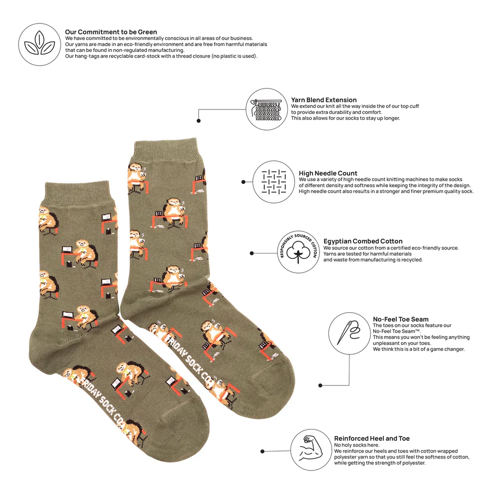 Women's Working Sloth Socks - Image 3