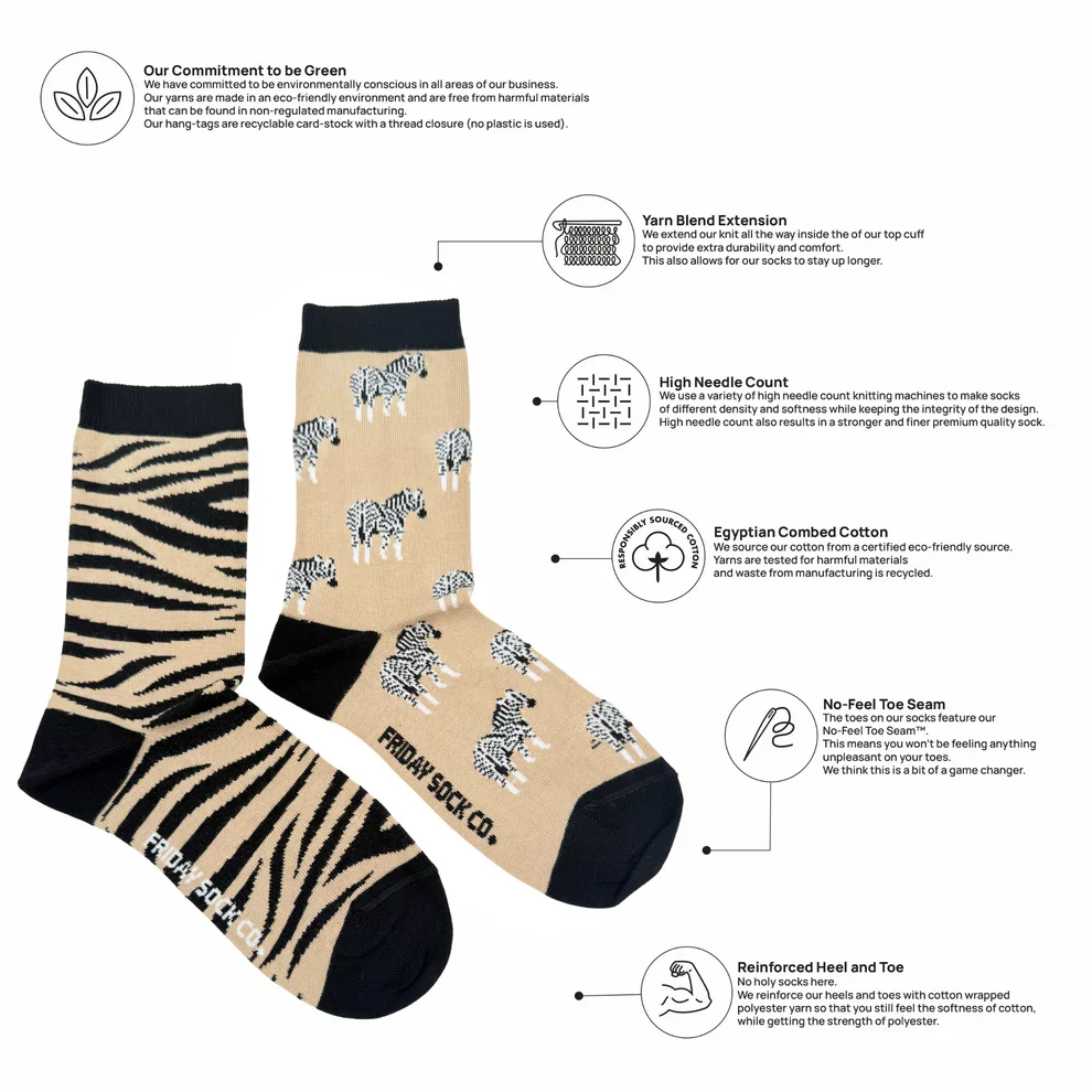 Women's Zebra Print Socks - Image 6